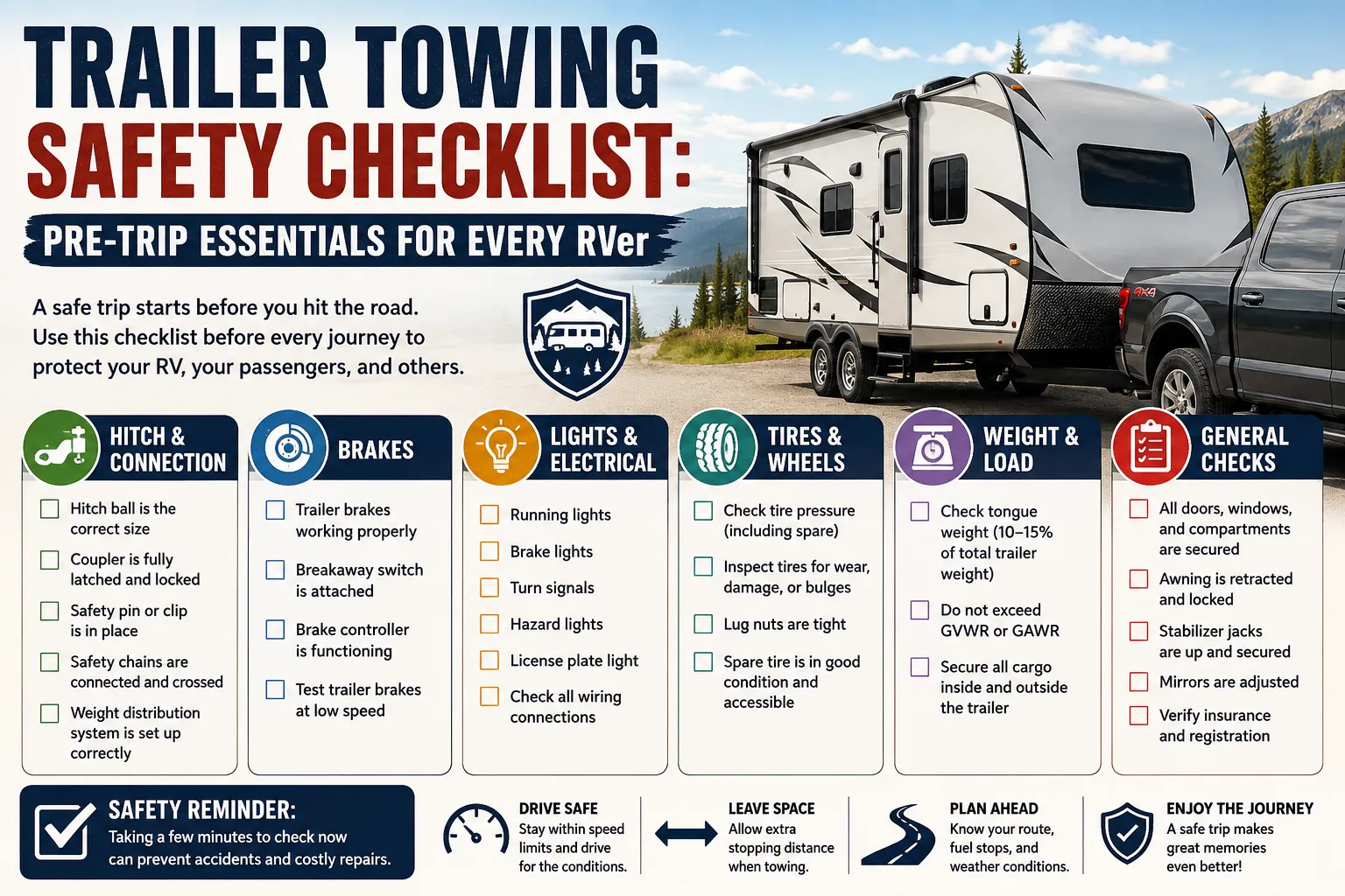 2026 Trailer Towing Safety Checklist: Pre-Trip Essentials for Every RVer
