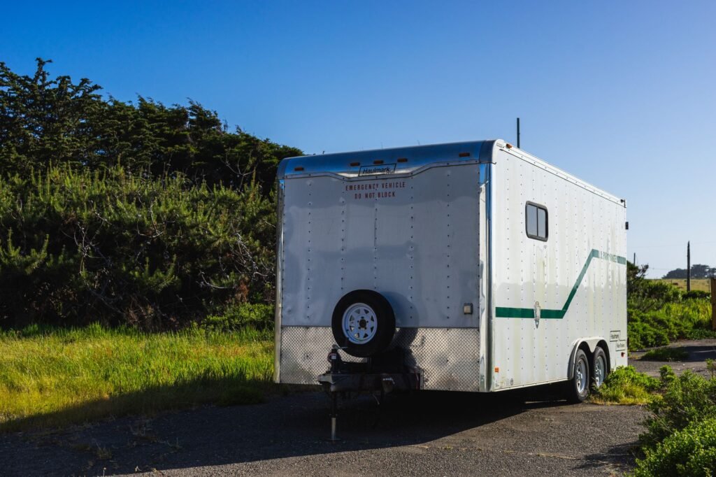 The new 2027 Forest River Teleos premium travel trailer at a mountain campsite. practical detail